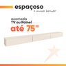 Rack Suspenso para Tv até 75 Polegadas 3 Portas 1,99m Off White - 5