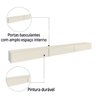 Rack Suspenso para Painel ou TV até 75 Polegadas 3 Portas 1,99m Off White - 3