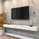 Ver imagem 2 de Rack Suspenso para Tv até 75 Polegadas 3 Portas 1,99m Off White