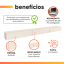 Ver imagem 4 de Rack Suspenso para Tv até 75 Polegadas 3 Portas 1,99m Off White