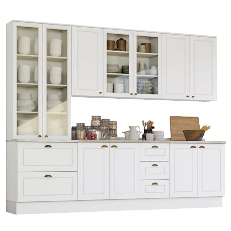 Cozinha Modulada Americana 07 Branco - Henn Cozinha Modulada Americana 07 Branco - Henn