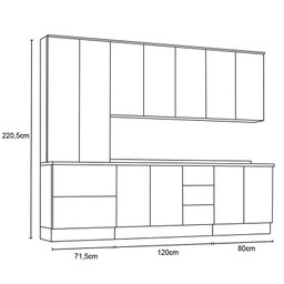 Cozinha Modulada Americana 07 Branco - Henn - 3
