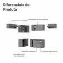 Ver imagem 4 de Armário de Cozinha Completa de Canto Suspenso 405cm Nice Madesa 01 Cinza