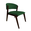 Ver imagem 1 de Cadeira Kethellen Premium Madeira Maciça Castanho Veludo Verde