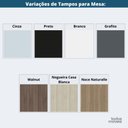 Ver imagem 4 de Mesa Escritório P25 Tub Pandin 170 Cm (larg) X 70 Cm Prof Tampo Mdp Branco Pé Aço Tubular Azul