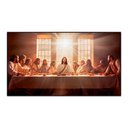 Ver imagem 2 de Quadro Decorativo Religião Santa Ceia com Moldura Caixa de 3cm , Ideal para Sala de Estar e Quarto