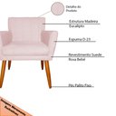 Ver imagem 6 de Kit 3 Poltronas Decorativa para Sala de Estar Cecília Suede Rosa Claro - Montanaris Decor Md Montana