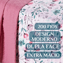 Ver imagem 2 de Kit Colcha Casa Xique Casal Queen Size Nyla Kit Cobre Leito Dupla Face 200 Fios Avere:pink