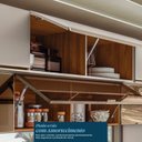 Ver imagem 6 de Cozinha Completa Modulada com Aéreo 3 Peças MDF Proença Bege/Nogueira/Nude Prime