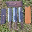 Ver imagem 4 de Faca Cutelo Artesanal Zanline Estilo Antigo Aço Carbono 1070 Lâmina 25cm Bruto