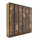 Ver imagem 1 de Guarda Roupa Casal 6 Portas Reflecta Float com LED Lucent 231cm - Carvalho