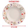 Kit Jogo Prato Raso Jantar 6 Pessoas 6pçs Ana Clara 27,5cm - 2