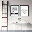 Ver imagem 2 de Kit 2 Quadros Colecine Momentos 33x24cm:Madeira preta
