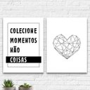 Ver imagem 1 de Kit 2 Quadros Colecine Momentos 33x24cm:Madeira preta