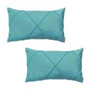 Ver imagem 1 de Kit 2 Capas para Almofada Drapeada em Veludo Retangular Tiffany