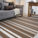 Ver imagem 1 de Tapete Sala e Quarto Casal Grande Antiderrapante para Decoração 140 x 200 Caramelo Bege Palha Listra