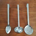 Ver imagem 7 de Kit 3 Escumadeiras Grandes para Fritura Cozinha Industrial Restaurante Espumadeiras Brinox