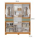 Ver imagem 2 de Guarda Roupa Casal Olimpia 10 Portas e Cômoda Sapateira Atena Cinamomo Salvia - Móveis Albatroz