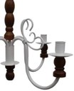 Ver imagem 5 de Luminária Torneada de Ferro e Madeira para Decoração de Sala Jantar - Branco & Verniz