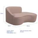 Ver imagem 5 de Kit Divã Recamier Orgânico Marrocos 180cm Lado Direito e 2 Poltronas Amore Linho