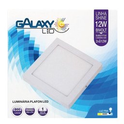 Plafon Luminária LED Galaxy de Sobrepor 12W 6500K Luz Fria Bivolt - 3