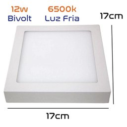 Plafon Luminária LED Galaxy de Sobrepor 12W 6500K Luz Fria Bivolt - 2