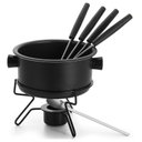 Ver imagem 1 de Aparelho Fondue Antiaderente 700ml 4 Garfos Alumínio Preto - Forma Inox