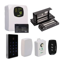 Fechadura Eletroíma Porta Vidro Wifi Controle Teclado Acesso - 1