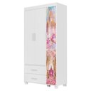 Ver imagem 1 de Guarda Roupa Infantil 3 Portas 2 Gavetas Mdf 89 Cm Livia Carruagem Decmade