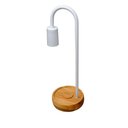 Ver imagem 4 de Luminária de Mesa Taschibra Flam Metal/madeira E27 Bivolt Branco