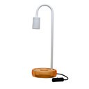 Ver imagem 1 de Luminária de Mesa Taschibra Flam Metal/madeira E27 Bivolt Branco