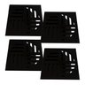 Kit 4 Ralo Grelha Quadrada com Fecho Automático Preto 10cm - 1