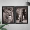 Kit de Quadros Decorativos animais africa 2 peças - 2