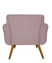 Ver imagem 4 de Poltrona Decorativa Estofada Para Hall de Entrada Isabella Suede Rosê - LM DECOR
