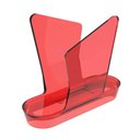 Ver imagem 1 de Kit 48 Porta Guardanapos Vermelho Transparente de Mesa Plástico Crippa Restaurante Cafeteria