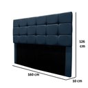 Ver imagem 3 de Cabeceira Estofada Cama Box Casal 160 Cm Ananda Suede Azul Marinho