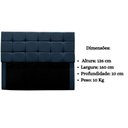 Ver mais imagens de Cabeceira Estofada Cama Box Casal 160 Cm Ananda Suede Azul Marinho