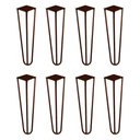 Ver imagem 1 de Kit 8 Pés de Metal 30 CM Hairpin Legs Mesa de Canto Rack e Puffs Bronze