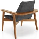 Ver imagem 4 de Kit 02 Poltronas Decorativa para Sala de Estar Living Base Madeira Becker L02 Linho Cinza Escuro -