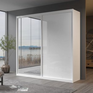 Guarda-roupa Casal com Espelho 2 Portas e 3 Gavetas Lauren Bom Pastor