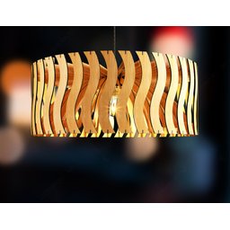 Luminária Teto tipo Pendente SENNA MDF - Completa - Onda - 2