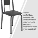 Ver imagem 6 de Conjunto de Mesa Tubular 120cm x 75cm Tampo Ardósia Indiano com 4 Cadeiras Lara Prata/Preto Liso/Mart