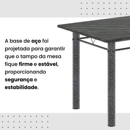 Conjunto de Mesa Tubular 120cm X 75cm Tampo Ardósia Indiano com 4 Cadeiras Lara - 9