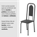 Ver imagem 7 de Conjunto de Mesa Tubular 120cm x 75cm Tampo Ardósia Indiano com 4 Cadeiras Lara Prata/Preto Liso/Mart
