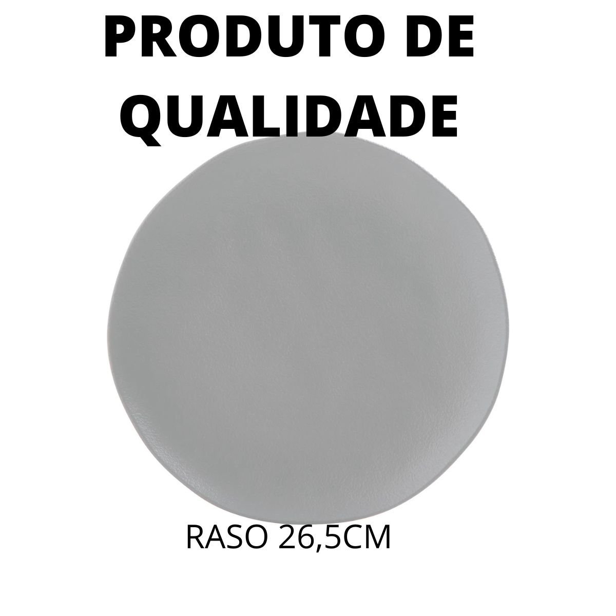 Prato Raso Preto Matte Orgânico Stoneware Porto Brasil - 3