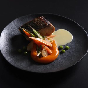 Prato Raso Preto Matte Orgânico Stoneware Porto Brasil