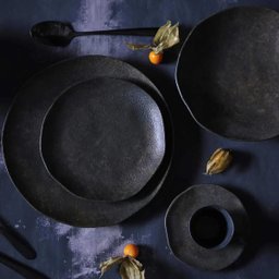 Prato Raso Preto Matte Orgânico Stoneware Porto Brasil - 4