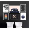 Conjunto De Quadros Urso Arvore Flechas Com Moldura - 1