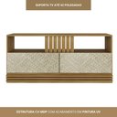 Ver imagem 4 de Rack para Tv até 42 Polegadas com 2 Gavetas e 2 Nichos com Ripado R1479 Tecnomobili Natural/palha