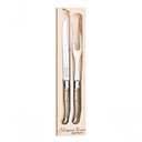 Ver imagem 1 de Garfo e Faca para Churrasco em Inox Laguiole Champagne